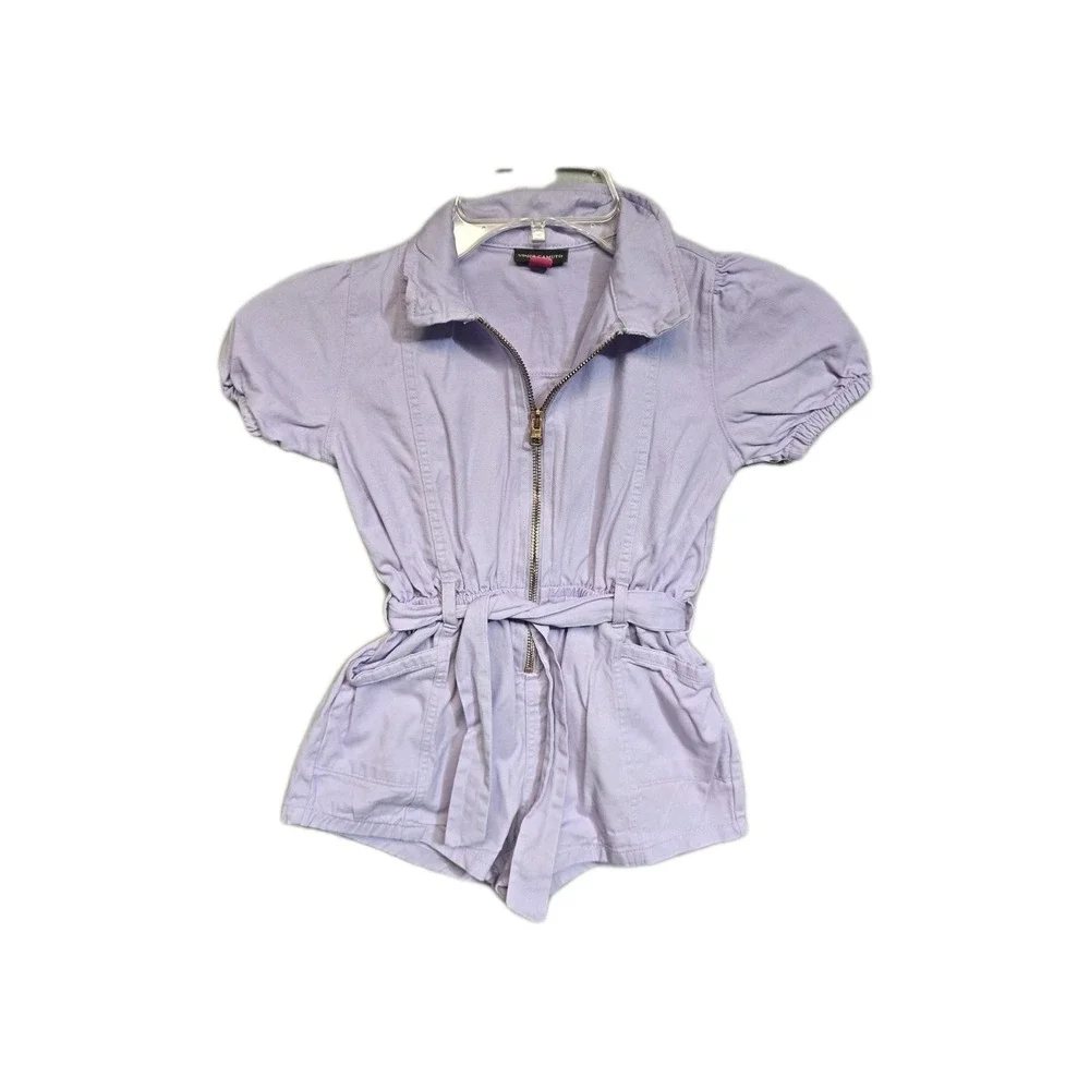 Vince Camuto Girls Purple Romper ‎ Size 5 Tie